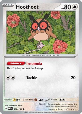 Hoothoot (077) [SV Prismatic Evolutions] Normal - Common