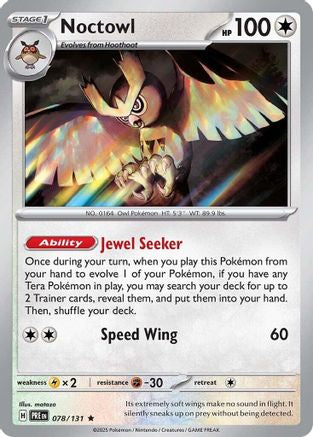 Noctowl (078) [SV Prismatic Evolutions] Reverse Holofoil - Rare