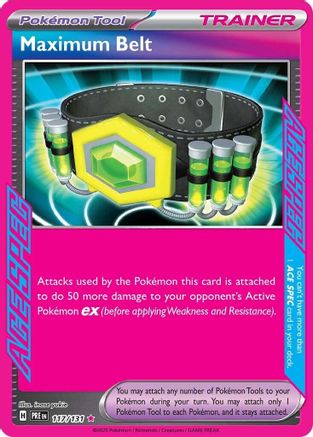 Maximum Belt (117/131) [SV Prismatic Evolutions] Holofoil - ACE SPEC Rare