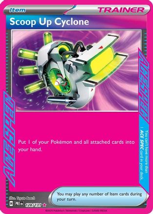 Scoop Up Cyclone (128/131) [SV Prismatic Evolutions] Holofoil - ACE SPEC Rare
