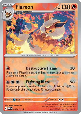 Flareon (Poke Ball Pattern) (013/131) [SV Prismatic Evolutions] Holofoil - Rare