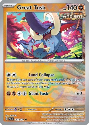 Great Tusk (Poke Ball Pattern) (055/131) [SV Prismatic Evolutions] Holofoil - Uncommon