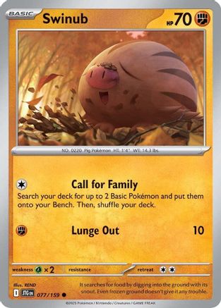 Swinub (077/159) [SV09 Journey Together] Reverse Holofoil - Common