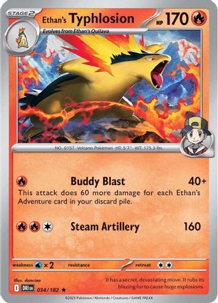 Ethan's Typhlosion (034) [SV10 Destined Rivals] Reverse Holofoil - Rare