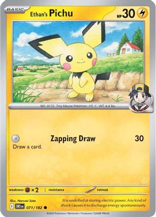 Ethan's Pichu (071) [SV10 Destined Rivals] Reverse Holofoil - Common