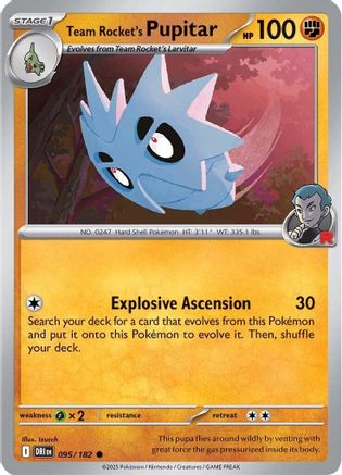 Team Rocket's Pupitar (095) [SV10 Destined Rivals] Reverse Holofoil - Common
