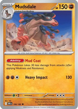 Mudsdale (108) [SV10 Destined Rivals] Reverse Holofoil - Uncommon