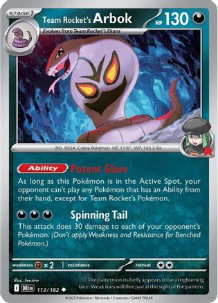 Team Rocket's Arbok (113) [SV10 Destined Rivals] Normal - Uncommon