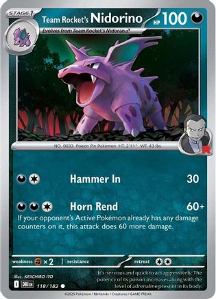 Team Rocket's Nidorino (118) [SV10 Destined Rivals] Normal - Common