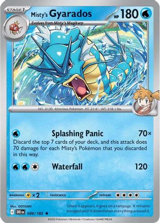 Misty's Gyarados (Non-holo) (049/182) [Deck Exclusives] Normal - Rare