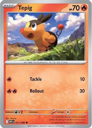Tepig (011) [SV White Flare] Normal - Common