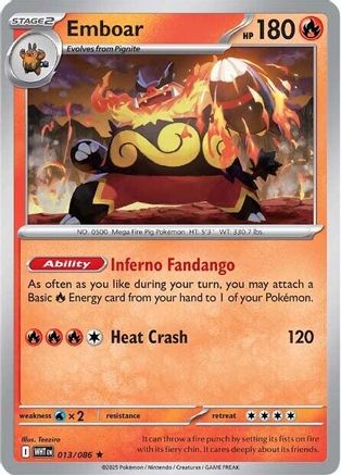 Emboar (013) [SV White Flare] Holofoil - Rare