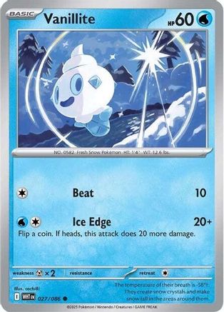 Vanillite (027) [SV White Flare] Normal - Common