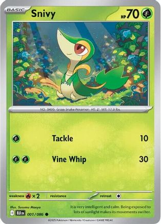 Snivy (001) [SV Black Bolt] Normal - Common
