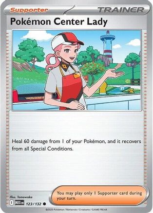 Pokemon Center Lady (123) [ME01 Mega Evolution] Reverse Holofoil - Common