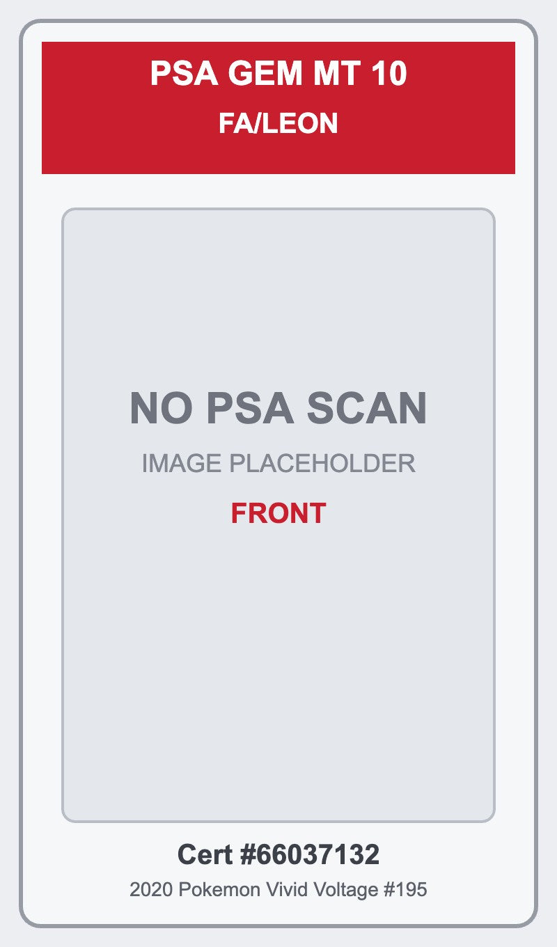 Placeholder - no PSA scan - front - Cert 66037132
