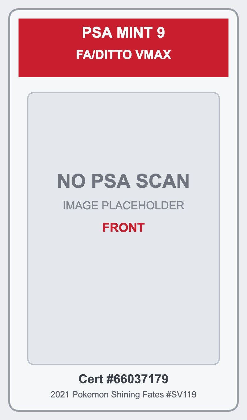 Placeholder - no PSA scan - front - Cert 66037179