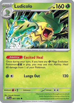 Ludicolo (007/094) [ME02 Phantasmal Flames] Normal - Uncommon