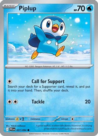 Piplup (027/094) [ME02 Phantasmal Flames] Normal - Common