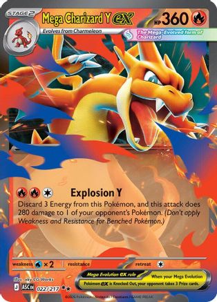 Mega Charizard Y ex (022/217) [ME Ascended Heroes] Holofoil - Double Rare
