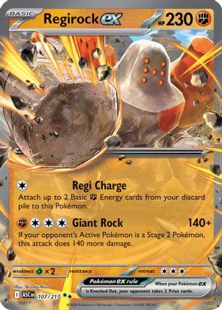 Regirock ex (107) [ME Ascended Heroes] Holofoil - Double Rare