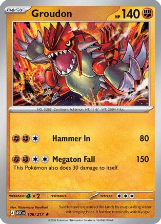 Groudon (108) [ME Ascended Heroes] Holofoil - Rare