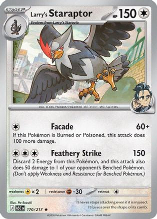 Larry's Staraptor (170/217) [ME Ascended Heroes] Holofoil - Rare