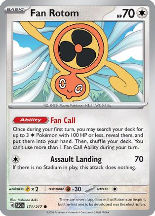 Fan Rotom (171/217) [ME Ascended Heroes] Normal - Common