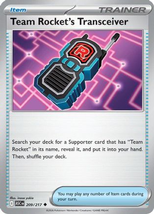 Team Rocket's Transceiver (209/217) [ME Ascended Heroes] Normal - Uncommon
