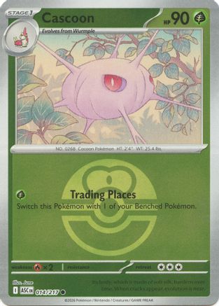 Cascoon (Love Ball) (014) [ME Ascended Heroes] Reverse Holofoil - Common