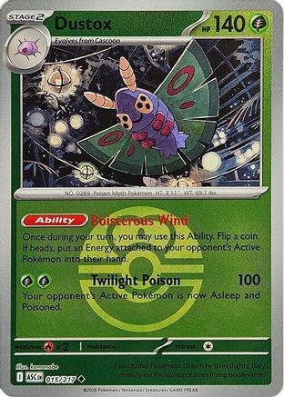 Dustox (Love Ball) (015/217) [ME Ascended Heroes] Reverse Holofoil - Uncommon