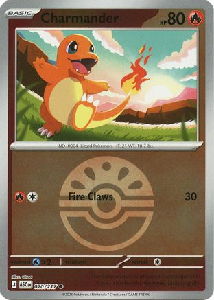 Charmander (Friend Ball) (020) [ME Ascended Heroes] Reverse Holofoil - Common