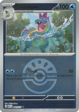 Croconaw (Friend Ball) (042) [ME Ascended Heroes] Reverse Holofoil - Uncommon