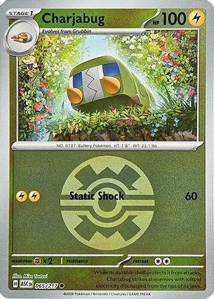 Charjabug (Quick Ball) (065) [ME Ascended Heroes] Reverse Holofoil - Common
