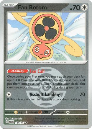 Fan Rotom (Dusk Ball) (171/217) [ME Ascended Heroes] Reverse Holofoil - Common
