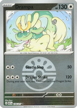 Drampa (Friend Ball) (176) [ME Ascended Heroes] Reverse Holofoil - Uncommon