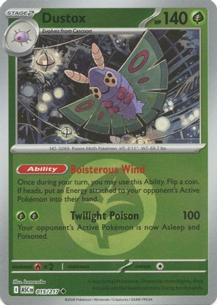Dustox (Energy Symbol Pattern) (015/217) [ME Ascended Heroes] Reverse Holofoil - Uncommon