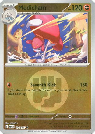 Medicham (Energy Symbol Pattern) (104/217) [ME Ascended Heroes] Reverse Holofoil - Common