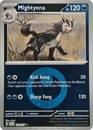 Mightyena (Energy Symbol Pattern) (129/217) [ME Ascended Heroes] Reverse Holofoil - Uncommon