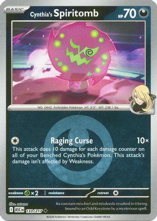 Cynthia's Spiritomb (Energy Symbol Pattern) (133/217) [ME Ascended Heroes] Reverse Holofoil - Uncommon