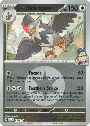 Larry's Staraptor (Energy Symbol Pattern) (170/217) [ME Ascended Heroes] Reverse Holofoil - Rare
