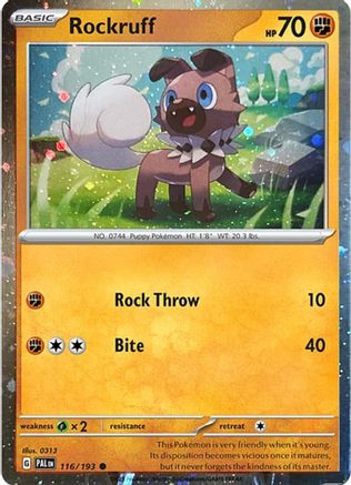 Rockruff (Cosmos Holo) (116/193) [Blister Exclusives] Holofoil - Common