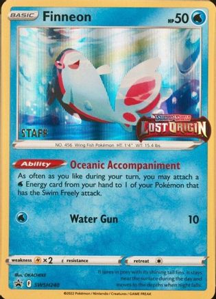 Finneon (Prerelease Staff) (SWSH240) [SWSH Sword & Shield Promo Cards] Holofoil - Promo