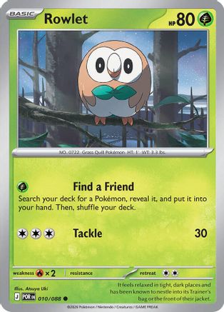 Rowlet (010/088) [ME03 Perfect Order] Reverse Holofoil - Common