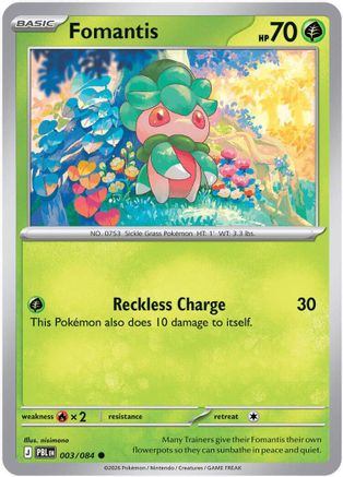 Fomantis (003/084) [ME05 Pitch Black] Reverse Holofoil - Common