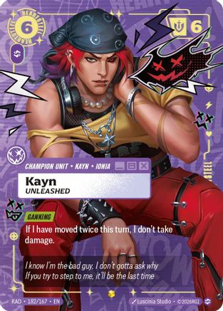 Kayn, Unleashed (Showcase) (182/167) - Radiance Foil