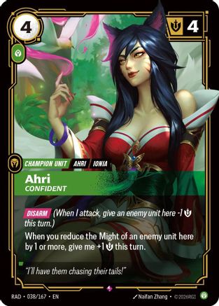 Ahri, Confident (038/167) - Radiance Foil