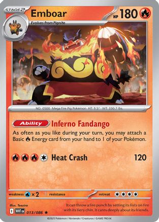 Emboar (013/086) [Deck Exclusives] Normal - Rare