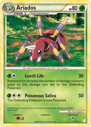 Ariados (015/123) [HeartGold SoulSilver] Reverse Holofoil - Rare