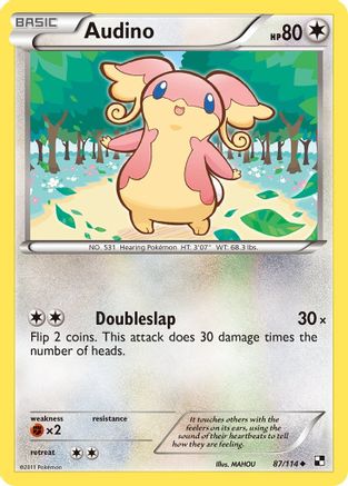 Audino (087/114) [Black and White] Reverse Holofoil - Uncommon
